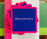 Leave by 9 Coaster
